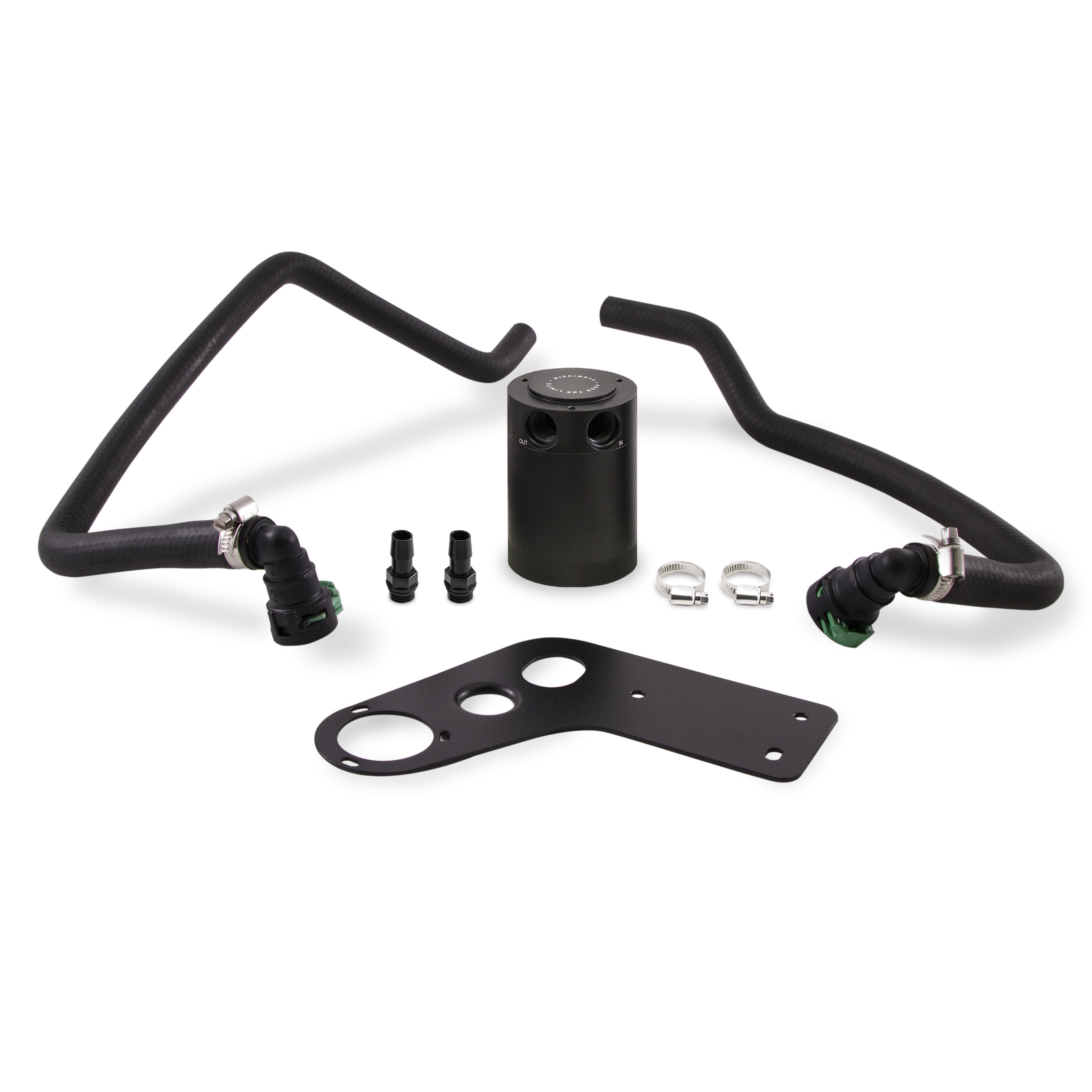 Mishimoto — Mishimoto 2015+ Ford Mustang GT Baffled Oil Catch Can Kit - Black
Oil Catch Can Kit - view 10